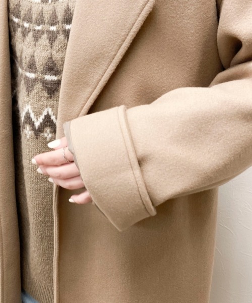 EPIMI E'PIMMY(エピミエピミー)の「ベルト付ロングコート(チェスターコート・レディース・ブラック/ベージュ/モカ/ミント/アイボリー・MEDIUM)」の14枚目の写真