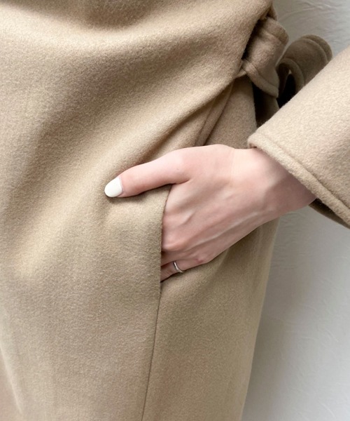 EPIMI E'PIMMY(エピミエピミー)の「ベルト付ロングコート(チェスターコート・レディース・ブラック/ベージュ/モカ/ミント/アイボリー・MEDIUM)」の20枚目の写真