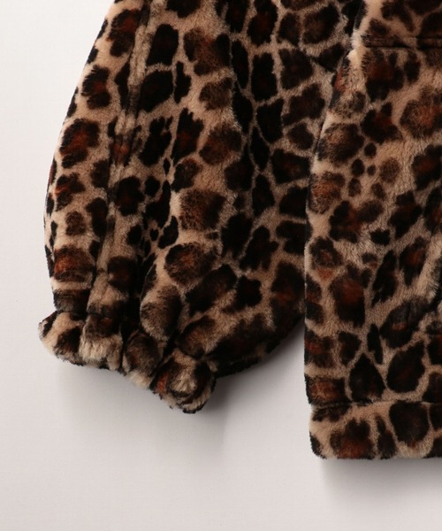 S@ FORSOMEONE FUR REVERSIBLEJACKET レオパード