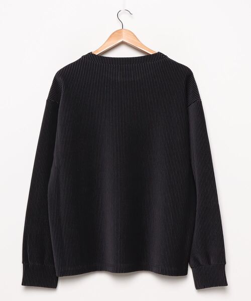 KIIT（キート）の「【KIIT】別注リップルクルーネックニット（ニット/セーター・メンズ・グレー/ブラック・2/1）」の3枚目の写真