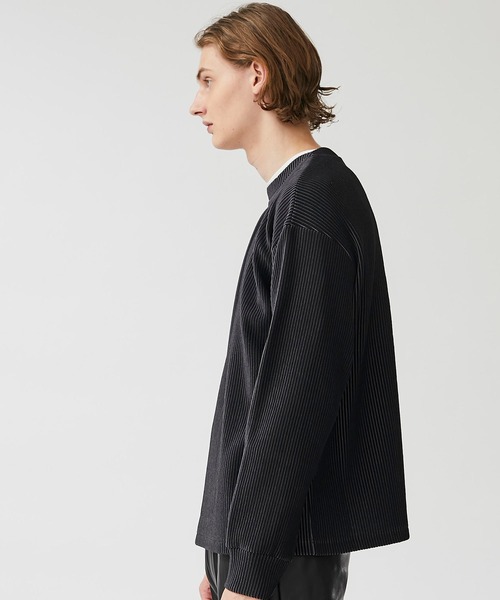 KIIT（キート）の「【KIIT】別注リップルクルーネックニット（ニット/セーター・メンズ・グレー/ブラック・2/1）」の13枚目の写真