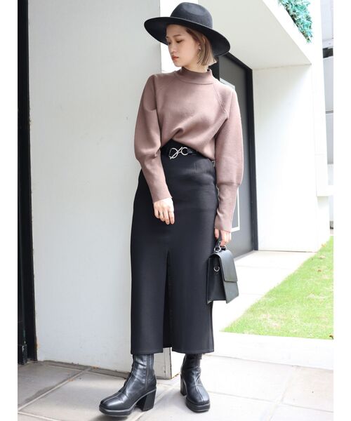 MURUA（ムルーア）の「サークルベルトペンシルスカート（スカート・レディース・ブラック/ブルー/アイボリー・2/1）」の6枚目の写真