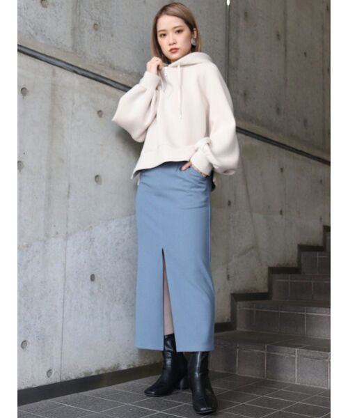 MURUA（ムルーア）の「サークルベルトペンシルスカート（スカート・レディース・ブラック/ブルー/アイボリー・2/1）」の10枚目の写真