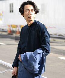 【WEB限定】SHIPS: ウォーム裏微起毛/形態安定 防シワ加工 テレワーク ビズ Tシャツ (ロンT)