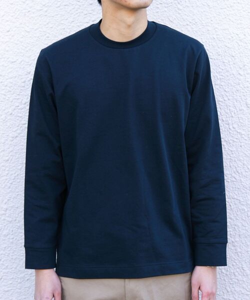SHIPS(シップス)の「【WEB限定】SHIPS: ウォーム裏微起毛/形態安定 防シワ加工 テレワーク ビズ Tシャツ (ロンT)(Tシャツ/カットソー・メンズ・ネイビー/ブラウン/ホワイト/チャコールグレー・SMALL/MEDIUM/LARGE/X-LARGE/XX-LARGE)」の19枚目の写真