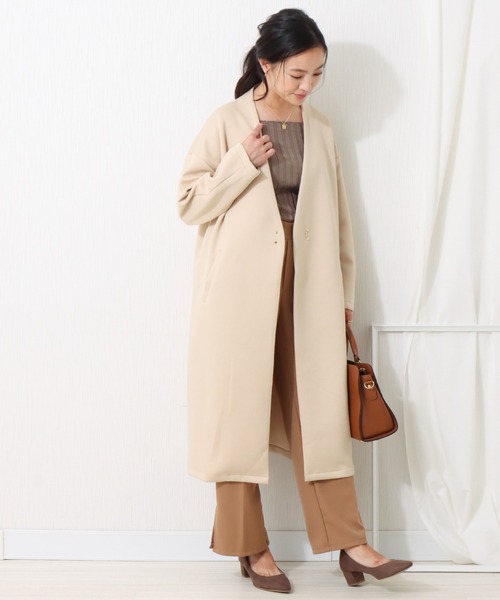 libelle more（リベル モア）の「ダンボールガルゼ ホック付きコート