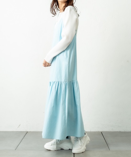 mystic(ミスティック)の「LOW切替キャミワンピース(ワンピース・レディース・オフホワイト/ブラック/ブルー・FREE)」の3枚目の写真