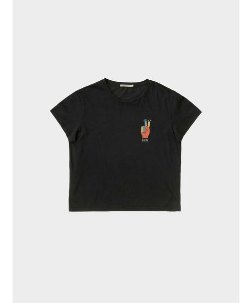 Nudie Jeans（ヌーディージーンズ）の「Lisa I-C-U Tシャツ（Tシャツ/カットソー・レディース・ブラック・X-SMALL/SMALL/MEDIUM）」の7枚目の写真
