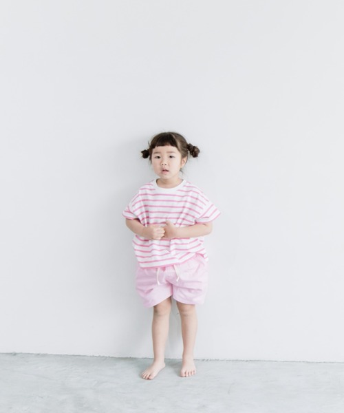 LOWRYS FARM(ローリーズファーム)の「USAボーダーTシャツ 937148(Tシャツ/カットソー・キッズ・ブルー/ブラック/レッド/グリーン/ピンク/ブラック系その他/レッド系その他/イエロー/ピンク系その他/ダークブラウン/ブラウン・130cm/150cm/110cm/140cm/120cm/XXX-LARGE)」の8枚目の写真