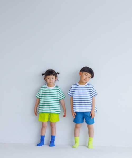 LOWRYS FARM(ローリーズファーム)の「USAボーダーTシャツ 937148(Tシャツ/カットソー・キッズ・ブルー/ブラック/レッド/グリーン/ピンク/ブラック系その他/レッド系その他/イエロー/ピンク系その他/ダークブラウン/ブラウン・130cm/150cm/110cm/140cm/120cm/XXX-LARGE)」の15枚目の写真