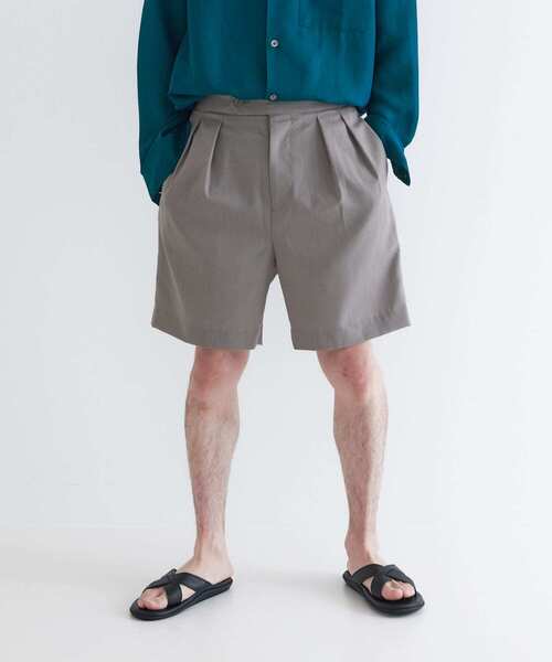 URBAN RESEARCH(アーバンリサーチ)の「T/Wタックショーツ(その他パンツ・メンズ・ベージュ系その他/ブラック・MEDIUM/LARGE)」の1枚目の写真