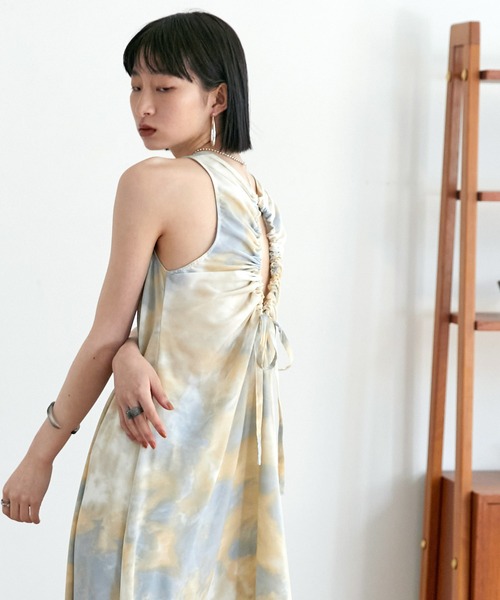 MOSCHINO アートプリント ノースリーブワンピース tageechita】アートプリント ノースリーブワンピース