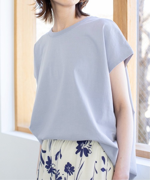 IENA（イエナ）の「ラウンドテールプルオーバー◆（Tシャツ/カットソー・レディース・サックスブルー/ピンク/ホワイト/ブルー・FREE）」の2枚目の写真