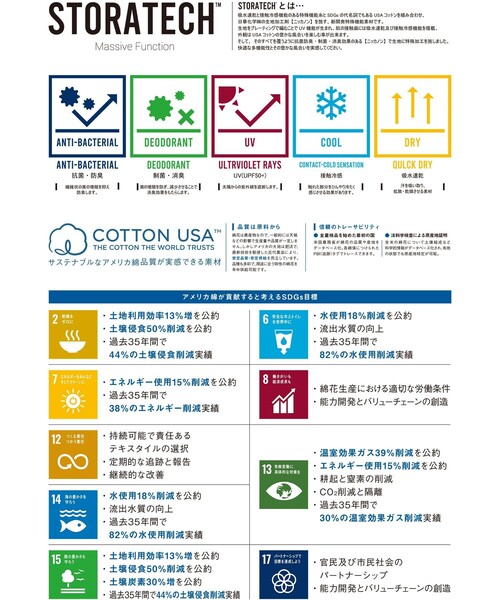 FREAK'S STORE（フリークスストア）の「WEB限定 STORATECH/ストラテック 超高機能素材 ビッグシルエットTシャツ/USAコットン/抗菌/防臭/制菌/UVカット/接触冷感/吸水速乾/サスティナブル（Tシャツ/カットソー・メンズ・ホワイト/ブラック/ダークグリーン/サックスブルー/グレイッシュベージュ・SMALL/MEDIUM/LARGE/X-LARGE）」の16枚目の写真