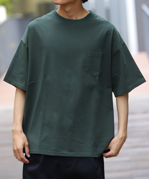 FREAK'S STORE（フリークスストア）の「WEB限定 STORATECH/ストラテック 超高機能素材 ビッグシルエットTシャツ/USAコットン/抗菌/防臭/制菌/UVカット/接触冷感/吸水速乾/サスティナブル（Tシャツ/カットソー・メンズ・ホワイト/ブラック/ダークグリーン/サックスブルー/グレイッシュベージュ・SMALL/MEDIUM/LARGE/X-LARGE）」の4枚目の写真