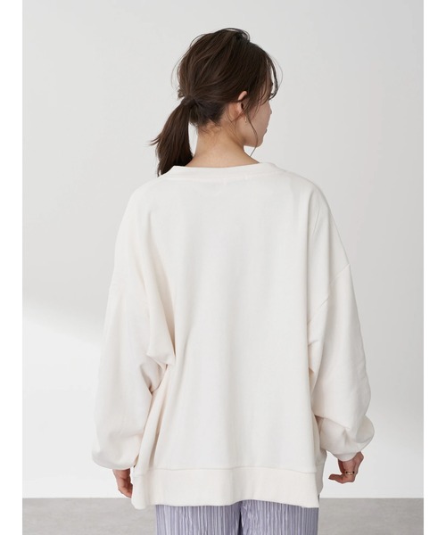 earth music&ecology（アースミュージックアンドエコロジー）の「【WEB限定】チャイナボタンスエットカーディガン ＊（カーディガン/ボレロ・レディース・チャコールグレー/アイボリー/ライトベージュ・FREE）」の13枚目の写真