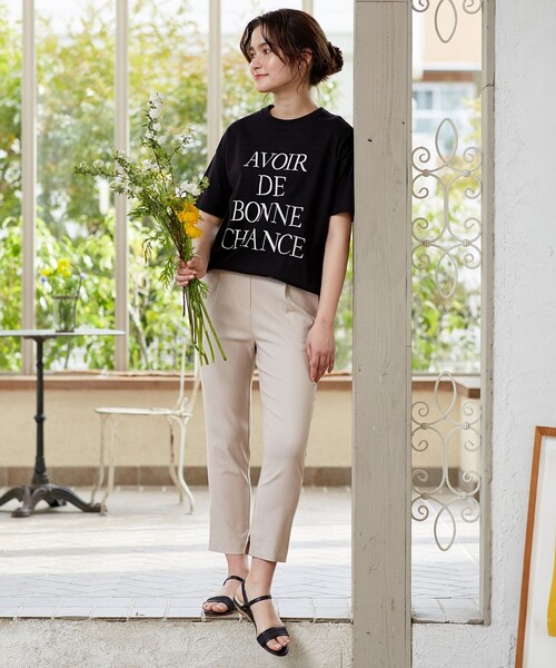 ANY SIS(エニィスィス)の「【L'aube】BIGロゴ Tシャツ(Tシャツ/カットソー・レディース・ホワイト系/ブラック系/黄土色系・4)」の8枚目の写真
