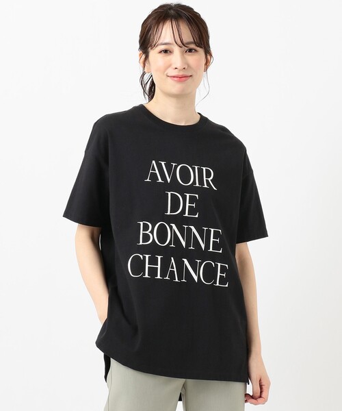 ANY SIS(エニィスィス)の「【L'aube】BIGロゴ Tシャツ(Tシャツ/カットソー・レディース・ホワイト系/ブラック系/黄土色系・4)」の6枚目の写真