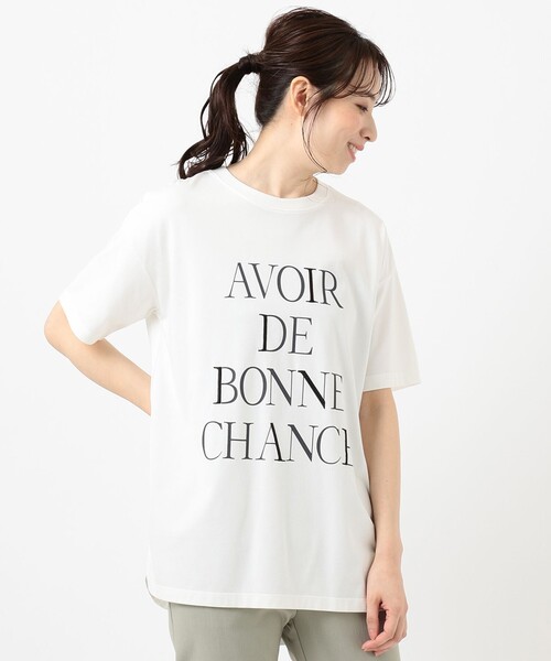 ANY SIS(エニィスィス)の「【L'aube】BIGロゴ Tシャツ(Tシャツ/カットソー・レディース・ホワイト系/ブラック系/黄土色系・4)」の7枚目の写真