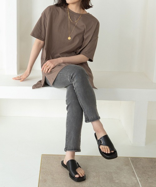 rectangle（レクタングル）の「フラットトングサンダル（サンダル・レディース・ブラック/ブラウン/アイボリー・SMALL/MEDIUM/LARGE）」の7枚目の写真