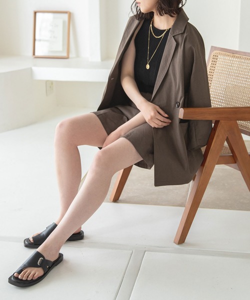 rectangle（レクタングル）の「フラットトングサンダル（サンダル・レディース・ブラック/ブラウン/アイボリー・SMALL/MEDIUM/LARGE）」の12枚目の写真