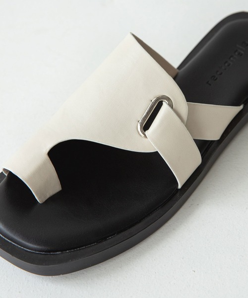 rectangle（レクタングル）の「フラットトングサンダル（サンダル・レディース・ブラック/ブラウン/アイボリー・SMALL/MEDIUM/LARGE）」の18枚目の写真