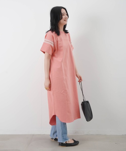 Goodwear(Since1983)（グッドウェア）の「Good wear グッドウェア　フットボールワンピース（ワンピース・レディース・チャコールグレー/ピンク・FREE）」の8枚目の写真