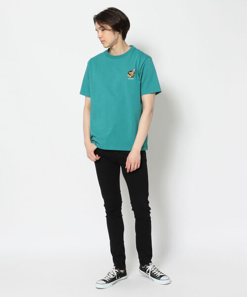 AVIREX（アヴィレックス）の「クルーネック フライングタイガー エンブロイデリー Tシャツ / SS CREW NECK FLYING TIGERS EMBROIDERY T-SHIRT（Tシャツ/カットソー・メンズ・ブラック/バーガンディー/ホワイト/エメラルド・MEDIUM/LARGE/X-LARGE/XX-LARGE）」の11枚目の写真