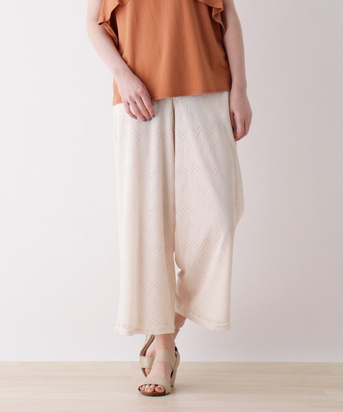 DRESKIP（ドレスキップ）の「◆ジグザグレ－スワイドパンツ（その他パンツ・レディース・ナチュラル/ブラック/グリーン系・02/03）」の2枚目の写真