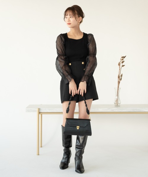 VRIA CHARME（バリアシャルム）の「デザインボタンショートパンツ（その他パンツ・レディース・ブラック/ネイビー・FREE）」の19枚目の写真