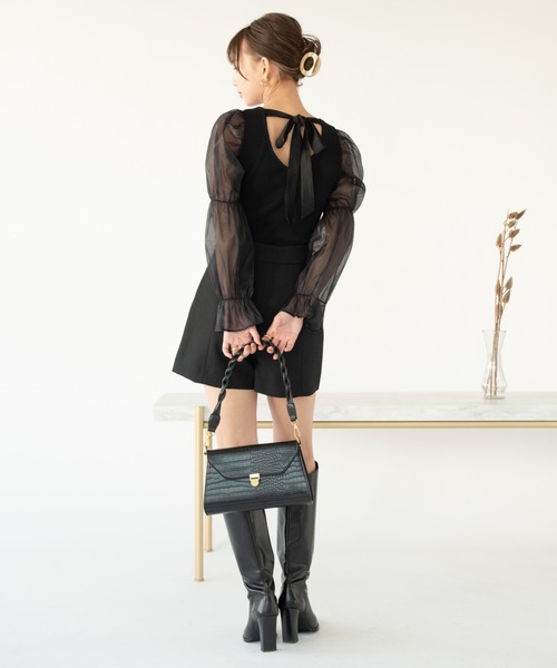 VRIA CHARME（バリアシャルム）の「デザインボタンショートパンツ（その他パンツ・レディース・ブラック/ネイビー・FREE）」の21枚目の写真