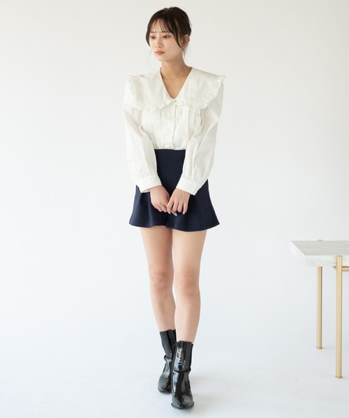 VRIA CHARME（バリアシャルム）の「デザインボタンショートパンツ（その他パンツ・レディース・ブラック/ネイビー・FREE）」の12枚目の写真