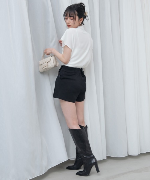 VRIA CHARME（バリアシャルム）の「デザインボタンショートパンツ（その他パンツ・レディース・ブラック/ネイビー・FREE）」の11枚目の写真