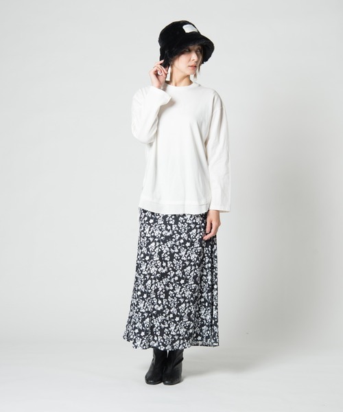 LAYMEE（レイミー）の「Nemophila cut sew skirt / ネモフィラカットソースカート（スカート・レディース・ブラック/ベージュ/ブルー・FREE）」の17枚目の写真