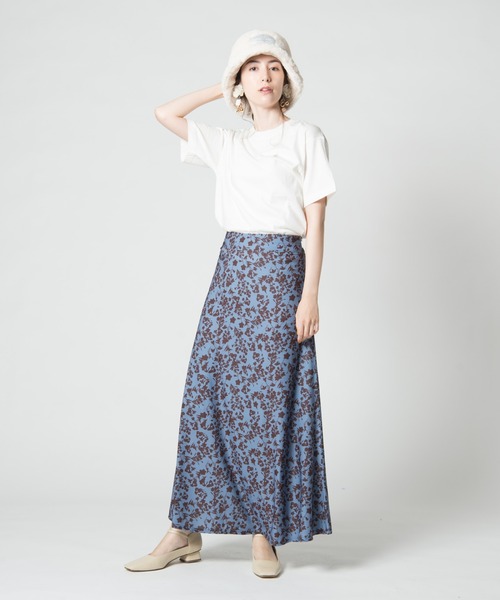 LAYMEE（レイミー）の「Nemophila cut sew skirt / ネモフィラカットソースカート（スカート・レディース・ブラック/ベージュ/ブルー・FREE）」の18枚目の写真