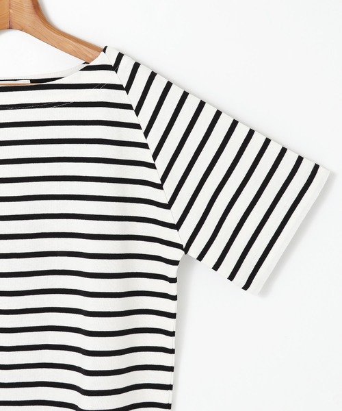 andme(アンドミー)の「コットン半袖ボートネックTシャツ(Tシャツ/カットソー・レディース・ホワイト×ブラック/ベージュ系その他/ブラック/グリーン/ピンク系その他/ピンク/グレイッシュベージュ・M)」の20枚目の写真