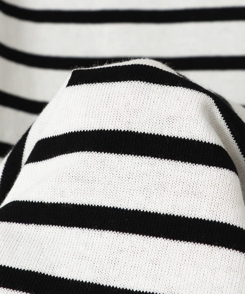 andme(アンドミー)の「コットン半袖ボートネックTシャツ(Tシャツ/カットソー・レディース・ホワイト×ブラック/ベージュ系その他/ブラック/グリーン/ピンク系その他/ピンク/グレイッシュベージュ・M)」の22枚目の写真