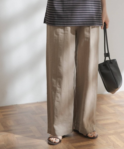 FORK&SPOON（フォークアンドスプーン）の「FORK&SPOON　ランダムヘリンボーンイージーパンツ（その他パンツ・レディース・ブラック/カーキ/ブルー系その他・ONE）」の3枚目の写真