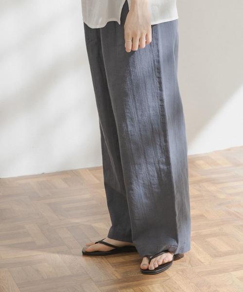 FORK&SPOON（フォークアンドスプーン）の「FORK&SPOON　ランダムヘリンボーンイージーパンツ（その他パンツ・レディース・ブラック/カーキ/ブルー系その他・ONE）」の5枚目の写真