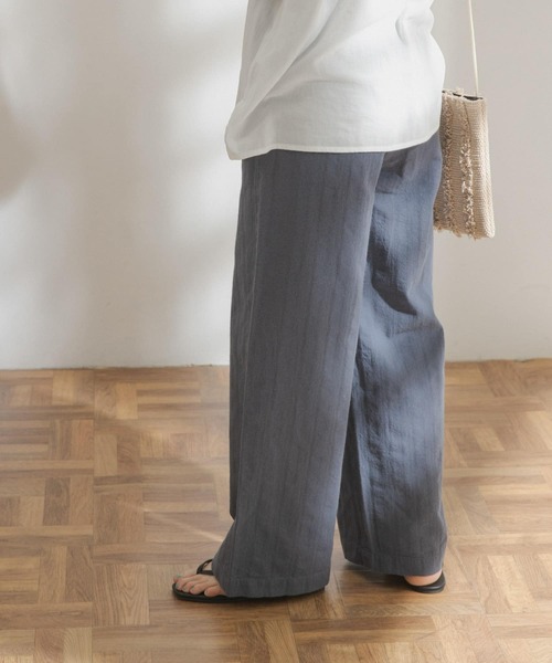 FORK&SPOON（フォークアンドスプーン）の「FORK&SPOON　ランダムヘリンボーンイージーパンツ（その他パンツ・レディース・ブラック/カーキ/ブルー系その他・ONE）」の6枚目の写真