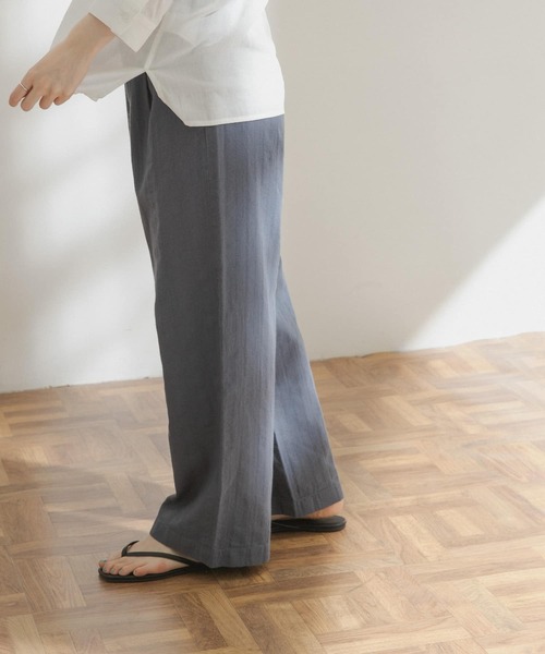 FORK&SPOON（フォークアンドスプーン）の「FORK&SPOON　ランダムヘリンボーンイージーパンツ（その他パンツ・レディース・ブラック/カーキ/ブルー系その他・ONE）」の7枚目の写真