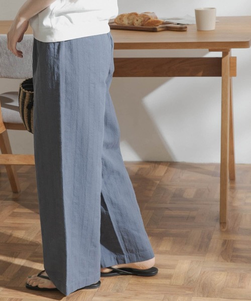 FORK&SPOON（フォークアンドスプーン）の「FORK&SPOON　ランダムヘリンボーンイージーパンツ（その他パンツ・レディース・ブラック/カーキ/ブルー系その他・ONE）」の9枚目の写真