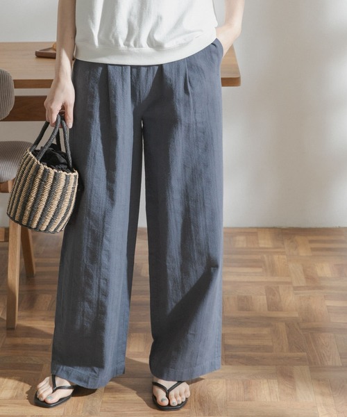 FORK&SPOON（フォークアンドスプーン）の「FORK&SPOON　ランダムヘリンボーンイージーパンツ（その他パンツ・レディース・ブラック/カーキ/ブルー系その他・ONE）」の10枚目の写真