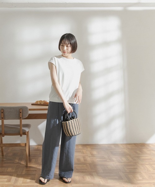 FORK&SPOON（フォークアンドスプーン）の「FORK&SPOON　ランダムヘリンボーンイージーパンツ（その他パンツ・レディース・ブラック/カーキ/ブルー系その他・ONE）」の15枚目の写真