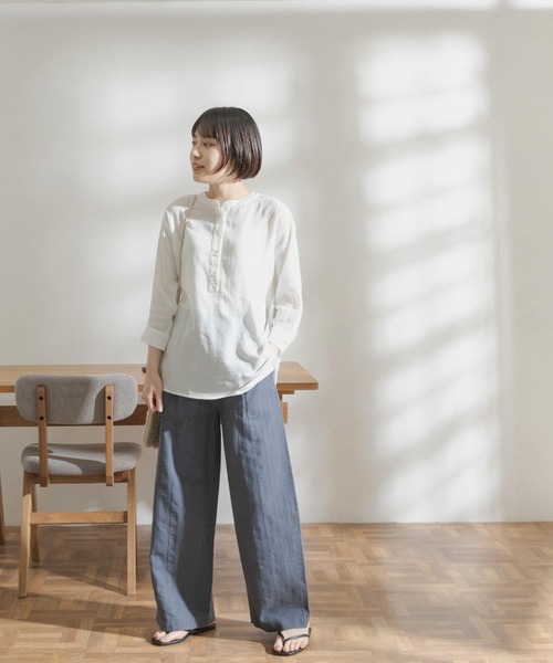 FORK&SPOON（フォークアンドスプーン）の「FORK&SPOON　ランダムヘリンボーンイージーパンツ（その他パンツ・レディース・ブラック/カーキ/ブルー系その他・ONE）」の17枚目の写真