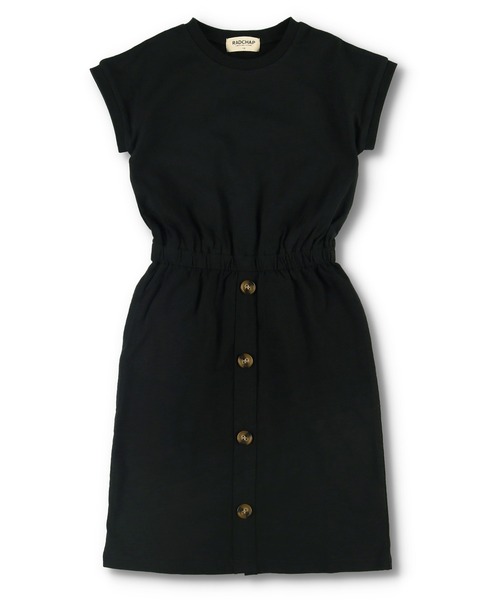 RADCHAP(ラッドチャップ)の「飾りボタンウエストゴムワンピース(ワンピース・キッズ・キャメル/ブラック・100cm/110cm/150cm/140cm/90cm/120cm/130cm)」の13枚目の写真