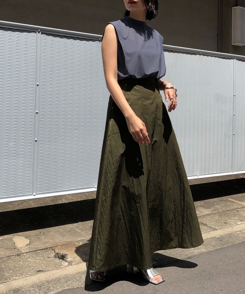 &g'aime（アンジェム）の「【&g'aime】タックショルダーシアートップス（Tシャツ/カットソー・レディース・ブラック/ブルー/モカ・FREE）」の12枚目の写真