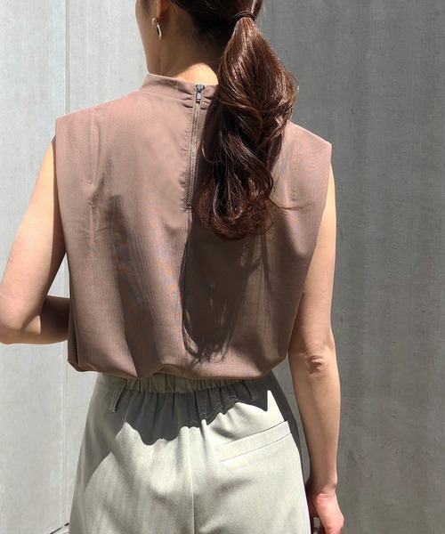 &g'aime（アンジェム）の「【&g'aime】タックショルダーシアートップス（Tシャツ/カットソー・レディース・ブラック/ブルー/モカ・FREE）」の19枚目の写真