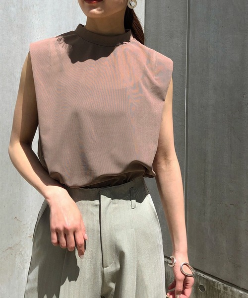 &g'aime（アンジェム）の「【&g'aime】タックショルダーシアートップス（Tシャツ/カットソー・レディース・ブラック/ブルー/モカ・FREE）」の22枚目の写真