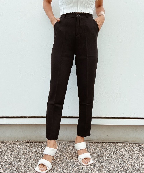 esutoreja（エストレジャ）の「センタープレスカラーパンツ（スラックス・レディース・ピンク/ブルー/ブラック・M/S）」の2枚目の写真